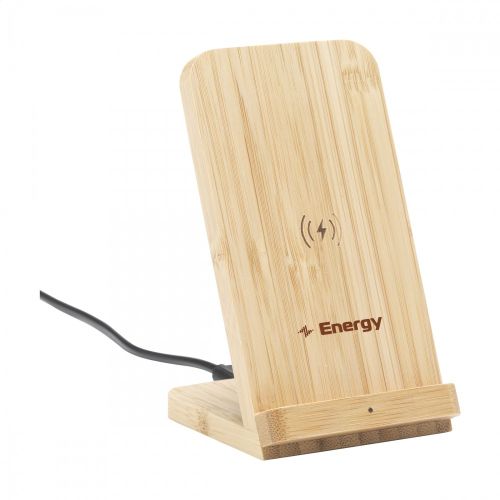 Drahtloser Telefonhalter aus Bambus - Bild 1